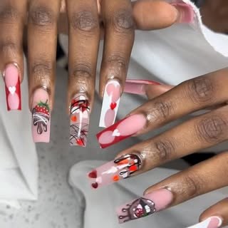 Valentine-themed nail art photo from 8001 Nails & Spa